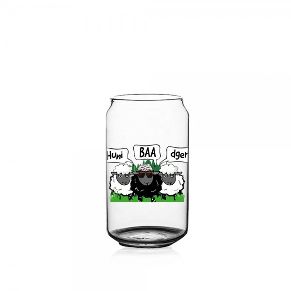 Huni Badger x BaaBaa Libbey 16oz Can Glass