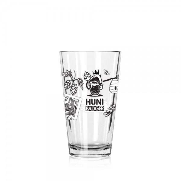 Huni Badger x Kings Brewing Co 16oz ARC Mixing Pint Glass