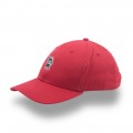 Huni Badger Leather Strapback Red 6-Panel Hat