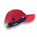 Huni Badger Leather Strapback Red 6-Panel Hat