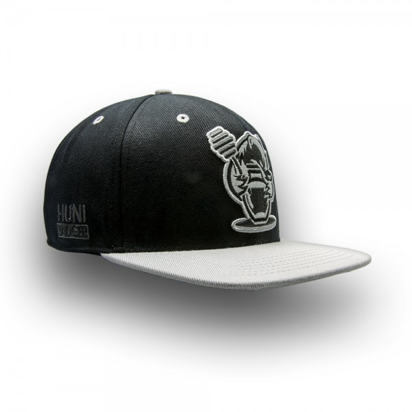 Huni Badger Black / Grey Snapback Hat