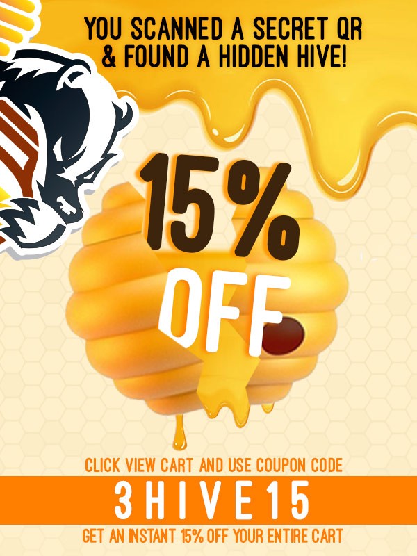 Use coupon code 3HIVE15 for 15% off your Huni Badger Order